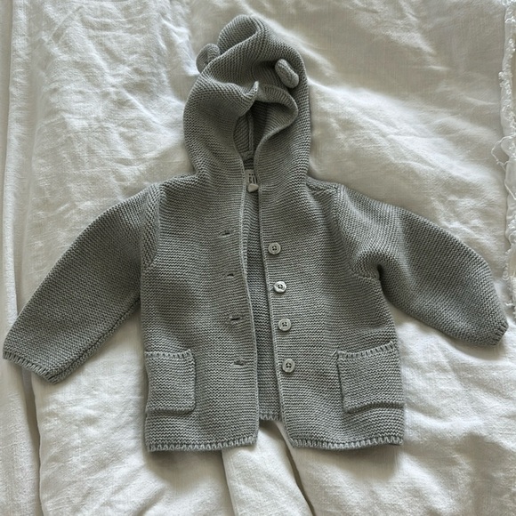Gap Baby Bear Garter Cardigan gray 18/24m - Picture 2 of 6